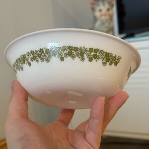 Set of 3 Vintage Corelle ‘Spring Blossom/Crazy Daisy’ Cereal Bowls Green Floral